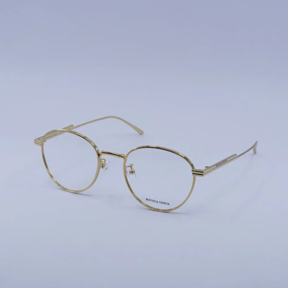 Bottega Veneta BV1016OA 002 Eyeglasses Gold 50mm Round Frame